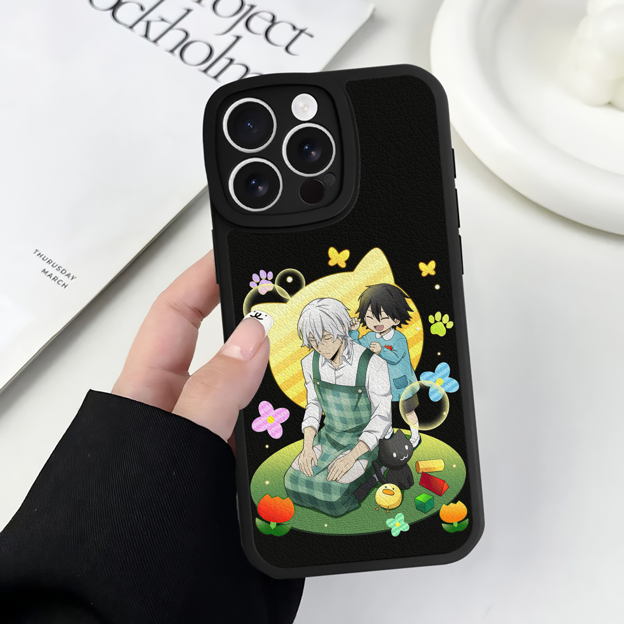 （画像用） 文豪ストレイドッグス Bungo Stray Dogs 【iPhone 16シリーズ対応】シリコンスマホケース（レザー調） 材質：シリコン
